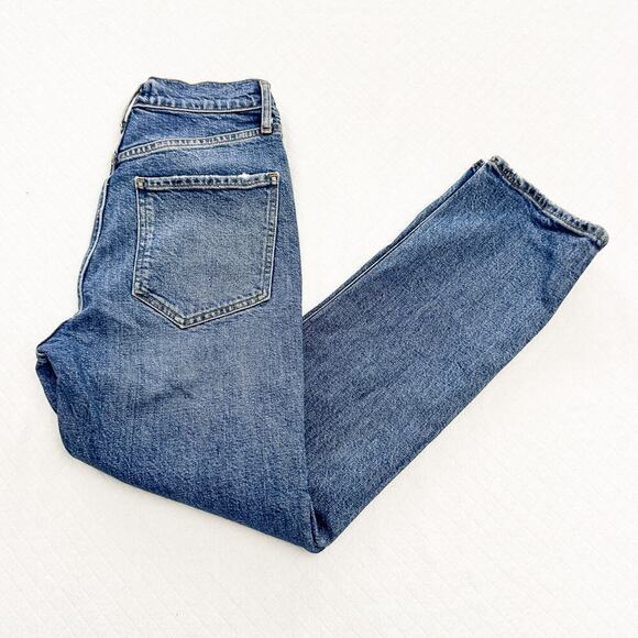 AGOLDE Riley Cropped High Rise Button Fly Denim Jeans A056D-1255 Size 25 - Picture 9 of 9